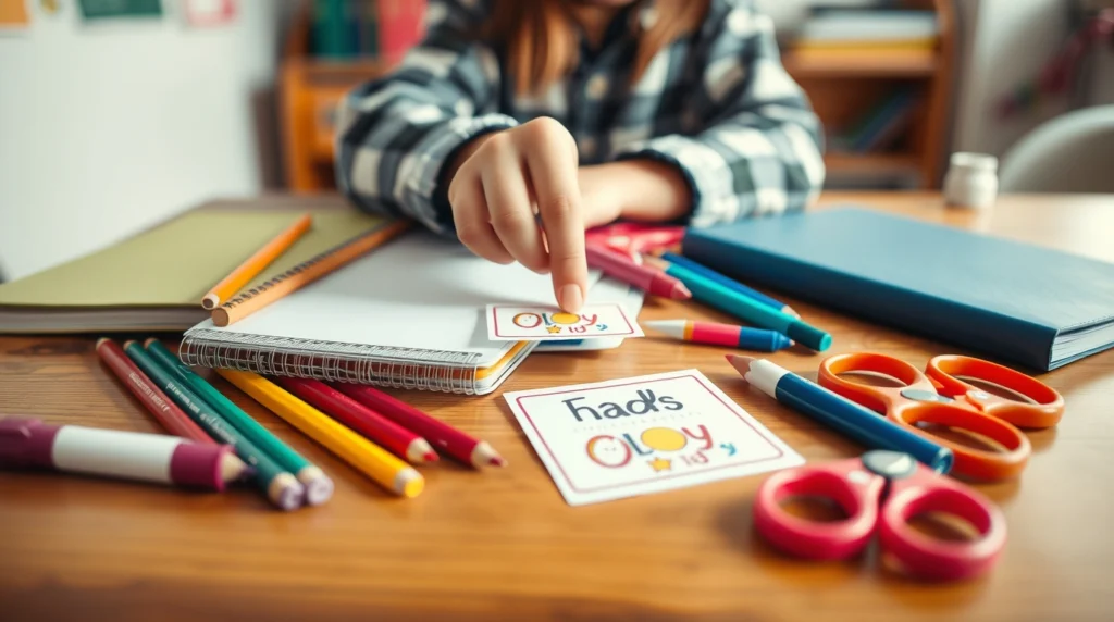 Organizing school supplies made fun and easy with colorful, personalized labels – a perfect way to keep everything in order!